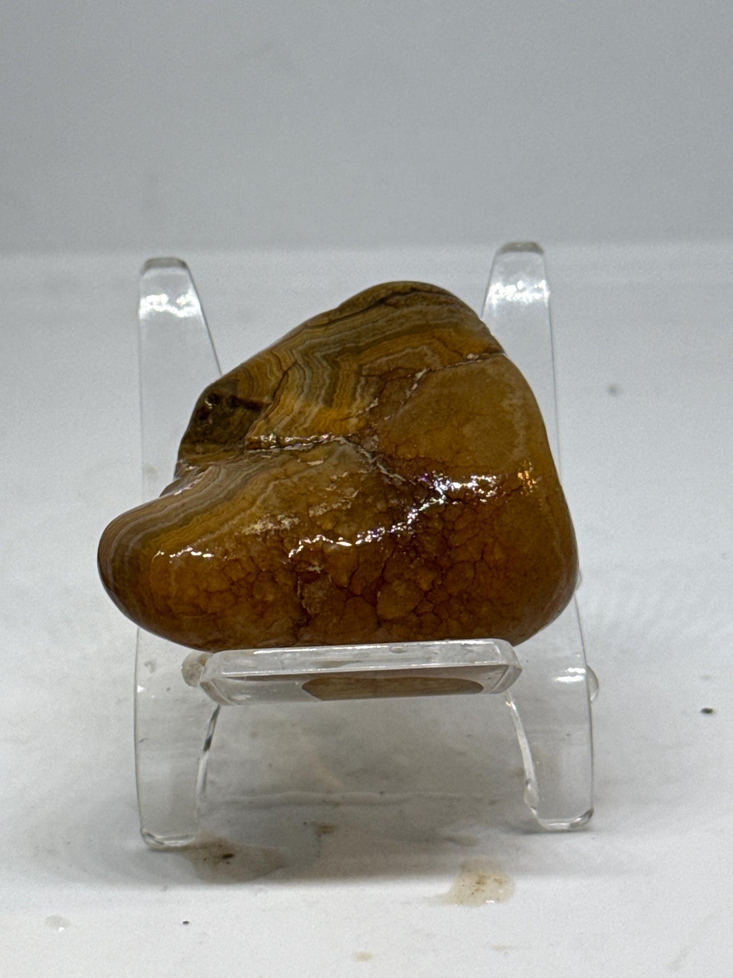 1.8 oz Turkish Banded Agate – Natural Caramel Flow with Crystalline Inset