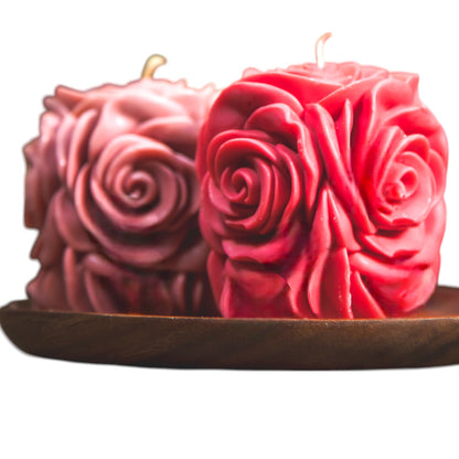 Exclusive Rose Pilar Candle from EnZebra® Luxury Candles