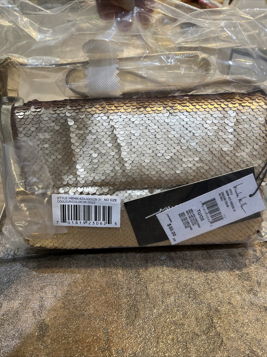 Nicole Miller Gold Sequin Purse