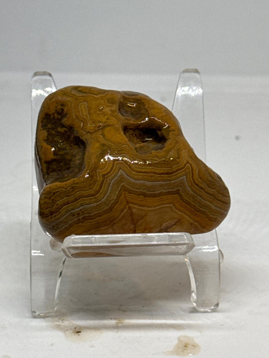 1.8 oz Turkish Banded Agate – Natural Caramel Flow with Crystalline Inset