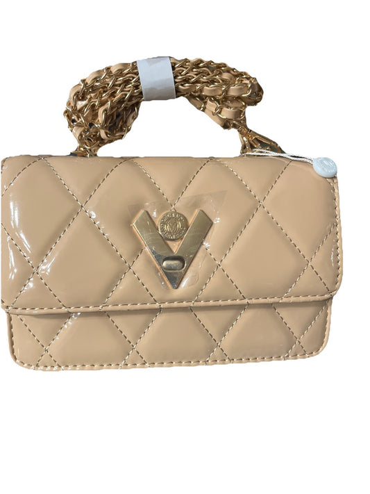 NWT Sealed Valentino Orlandi Quilted Crossbody Gold Chain Strap & Handle MSRP349