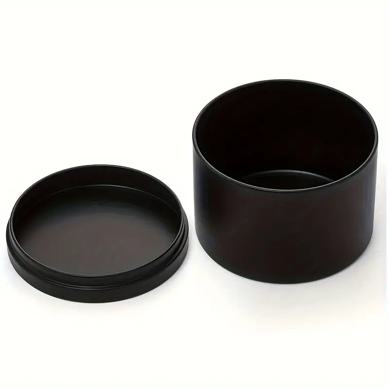 8 Oz Black Candle Tin Scented - Image 2